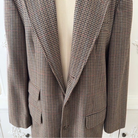 Vintage Ralph Lauren Made in USA 
Wool Houndstooth Equestrian Blazer - Picture 3 of 15